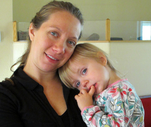 Lily Hansen and her daughter