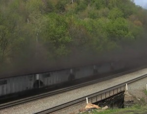 Each coal train spews 1 pound of dust per mile travelled!