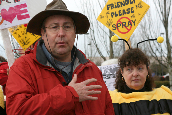 Lane County Commissioner Pete Sorenson gave his support for the effort to protect bees.