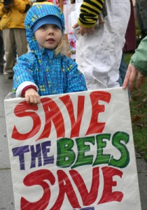 Little Girl with sign