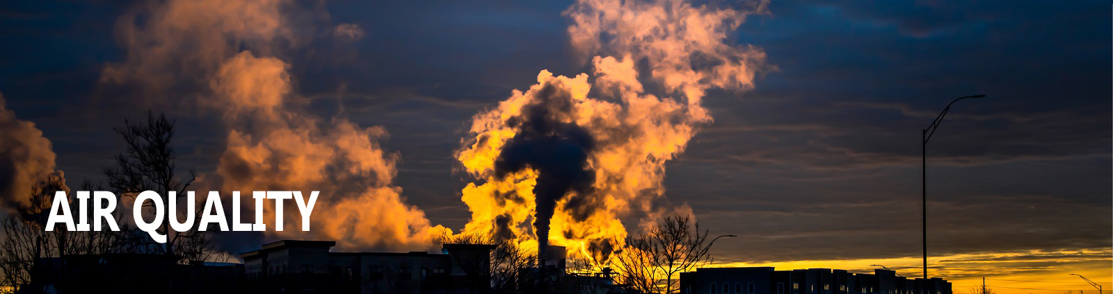 Silhouette landscape industrial factory with dark toxic smoke ex