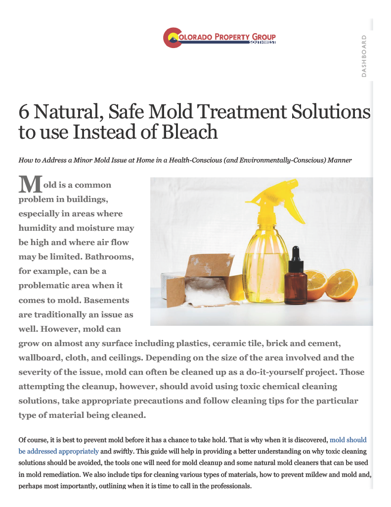 Natural Mold Cleaners Cover Image