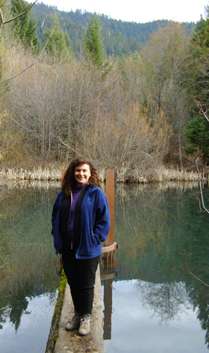 Lisa Arkin, Beyond Toxics Exec. Director, at a resilient forest near Selma, Oregon.