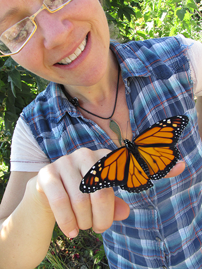 Jess with male Monarch